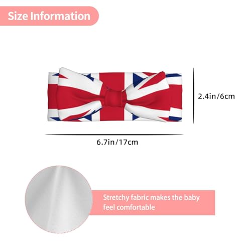 FoRes British flag Baby Bow Headband â€“ Cute & Delicate Hair Accessories for Newborns, Infants, Toddlers â€“ Skin-friendly Hairband, Black3