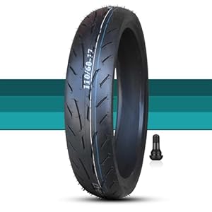 110/60-17 Schlauchloser Reifen für Roller, 110/60/17 50J 4PR Ersatzreifen für Straße, Vorder- oder Hinterrad, Passt auf 17-Zoll-Felge, Bietet Zuverlässige Traktion