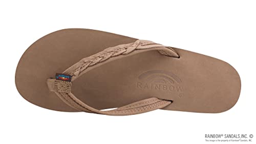 Image of Rainbow Sandals Madison - Single Layer Arch Support with a Braid on a 1 /2 inch Narrow Strap