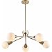 Kenroy Home Kenroy 93955GLD Contemporary Modern Five Light Chandelier from Vaughn Collection, Champ, Gld Leaf Finish, 30.25 inches, Painted Gold