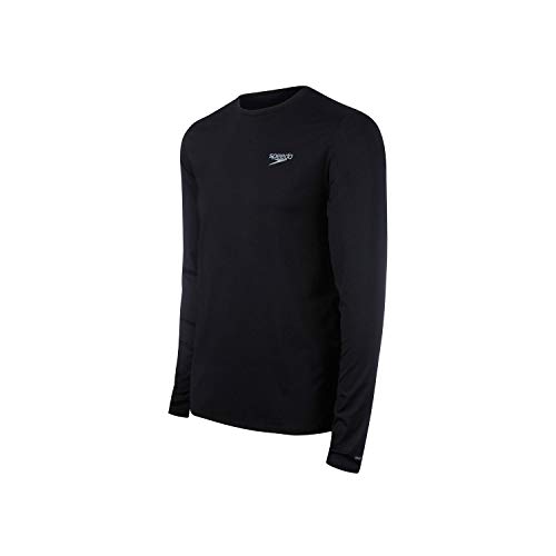 Camiseta UV Protection M/L Speedo, Masculina, Preto, tamanho M