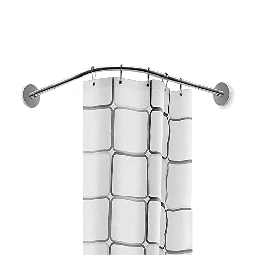Tringle à rideau de douche en L installation facile sans affaissement pour salle de bain