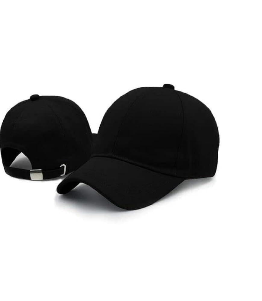 Cotton Unisex Plain Black Baseball Caps,Pack of 1, Free Size