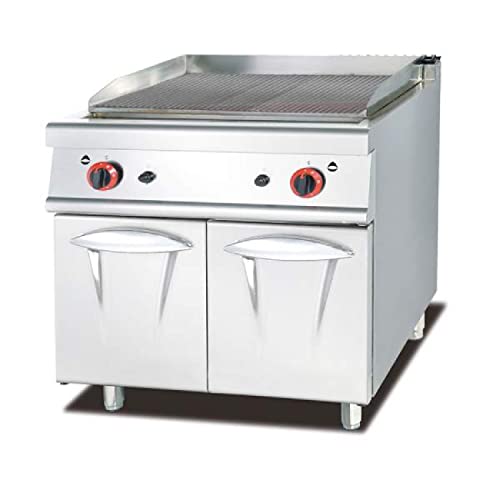 Ristoattrezzature Fry Top Griglia a Gas su Mobile - Acciaio