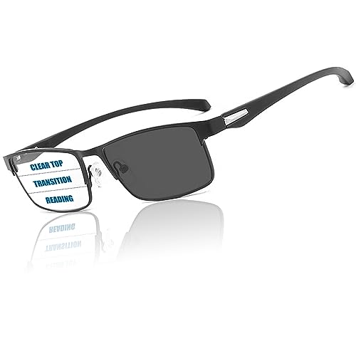 GHDBFMB Photochromic Progressive Multifocus Reading Glasses Men Transition Blue Light Blocking Multifocal Computer Readers