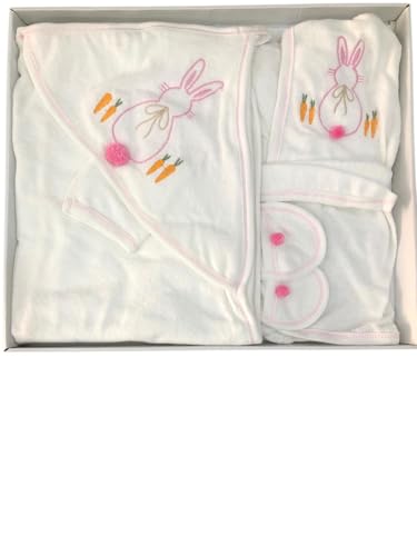 Donino%100 Pamuklu 4 Parça Nakışlı Bebek Bornoz Seti