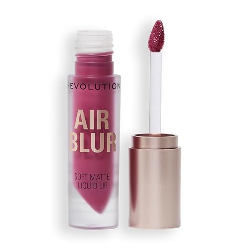 Revolution, Air Blur Labial Líquido Mate, Color de Larga Duración, Vegano y Libre de Crueldad, Sultry Deep Mauve, 3.5ml