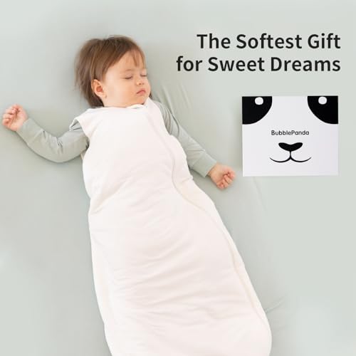 Image of BubblePanda Modal Sleep Sack 0-6 Months 0.5 Tog Super Soft Baby Sleep Sack 3-6 Months for Infant Summer Lightweight 2-Way Zipper Newborn Wearable Blanket 0-3 Months