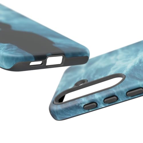 Coque Galaxy S25 Plus rigide mate bleue motif vagues d'eau - 3