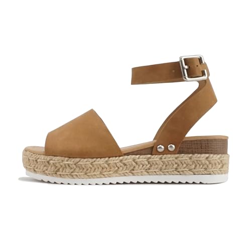 Image of Soda Little Kids /Children /Girls Topic-IIS Espadrille Flatform Wedge Open Toe Sandals
