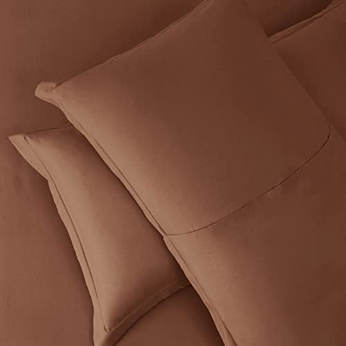 Nestl California King Duvet Cover Sets Rust - Soft Duvet Cover California King, 3 Piece Double Brushed Duvet Covers With Button Closure, 1 Cal King Duvet Cover 104X98 Inches And 2 Pillow Shams #TOP6