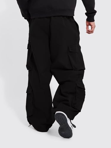 Verdusa Men's Casual Pocket Side Drawstring Waist Loose Joggers Cargo Pants2