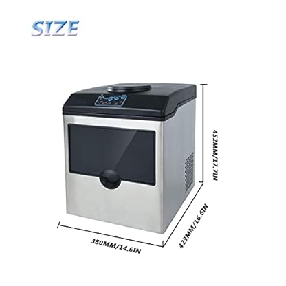 PanHuiWen EiswüRfelmaschine Klein 3 Eiswürfel-Größen EiswüRfelbereiter Mit Deckel 25kg/24h Perfekt für Daheim/Küche/Büro – Bild 3