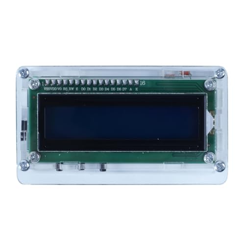 DONGKER Digital Clock DIY Kit,LCD1602 Electronic Clock DIY Kit 12H/24H Date Time Temperature Alarm Clocks Voice Light Control Brightness Soldering Components for Vocational Electronics Enthusiasts