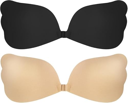 #rémunéré #Amazon<br>Soutien Gorge Auto adhésifs sans Bretelles Réutilisable Invisible Respirant Push up 2 Paires