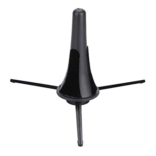MOWEO Foldable Clarinet Oboe Stand Straig Saxophone Tripod Holder for Wind Instrument Black