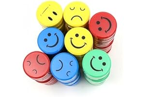 Emoji Magnets for Fridge, Office Whiteboard & Classroom - Happy, Sad Faces