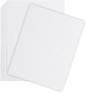 3 Ace Crafts 100 sheets of A4 White Card Linen 300gsm, A4 Thick Paper for School Arts and Craft, Printing Sheet, Card Making, Wedding Invitations, Christmas, Birthday Cards, Drawing & Crafting