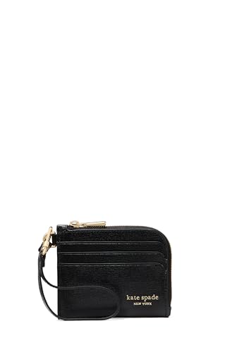 kate spade new york Devin Saffiano Leather Coin Card Case Wristlet Black