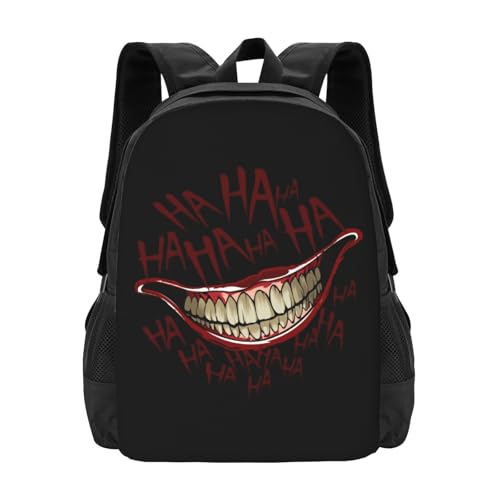 Joker Smile Backpack Lightweight Large Capacity Laptop Backpack Travel Backpacks for Unisex