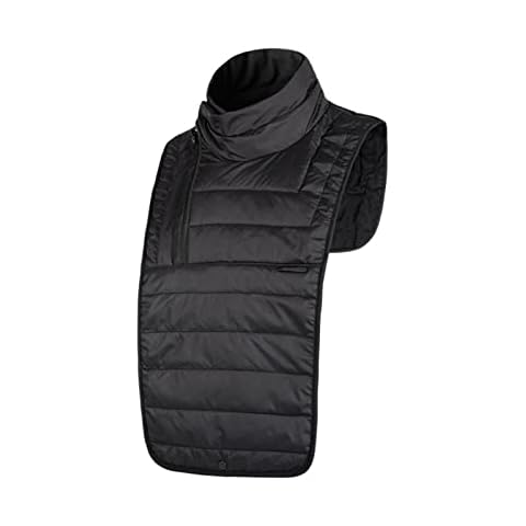 applyvt Neck Gaiter Chest Warmer, Motorcycle Chest Neck Warmer for Winter Cycling, Long Neck Chest Covers Polyester Fiber Thermal Windproof Hood for Men Women,Black Cover