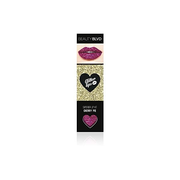 BeautyBlvd-Glitter-Lips-Glitter-Lip-Kit-Waterproof-Smudge-Proof-Long-Lasting-Cruelty-Free-Cherry-Pie BEAUTYBLVD Glitter Lips | Glitter Lip Kit | Waterproof & Smudge Proof | Long Lasting | Cruelty Free (Cherry Pie)
