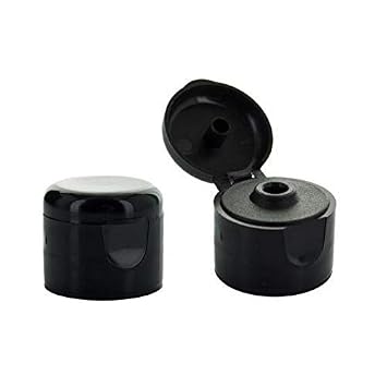 Flip top cap 24/410 for Plastic Bottles - Pack 50pcs - Black