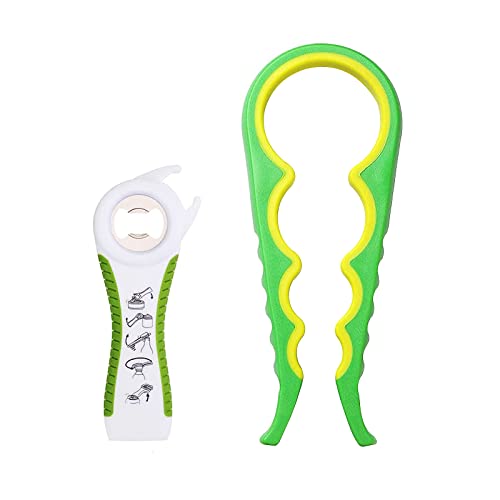 Abridor de Tarros, Abridor de Botellas, Abrelatas de Tapa de PP Antideslizante Multiusos, Abridor de Tapas, para Manos Débiles, Niños y Ancianos con Artritis Cover