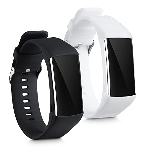 kwmobile Pulsera compatible con Polar A360 / A370 correa - 2x Correas de silicona flexible - Tamaño ajustable
