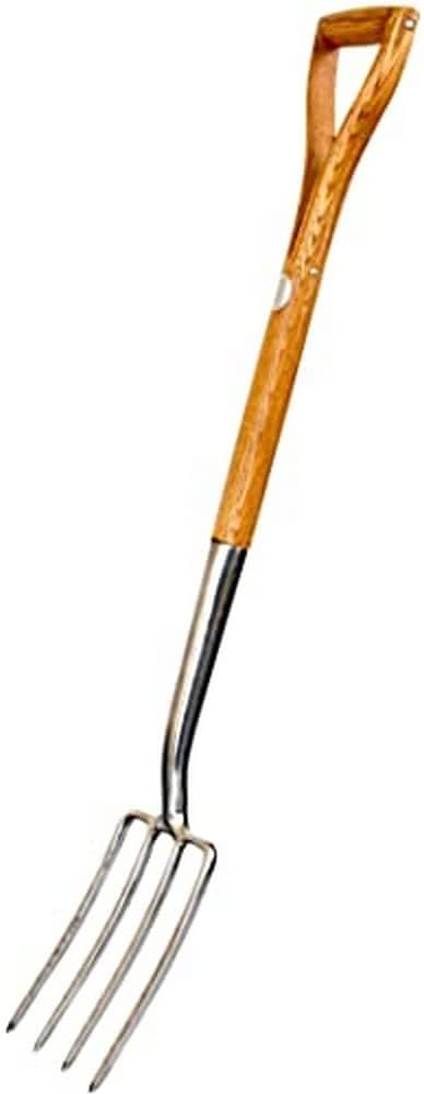 RolsonQuality Tools Ltd 82621 Stainless Steel Border Fork with Ash Wood Handle