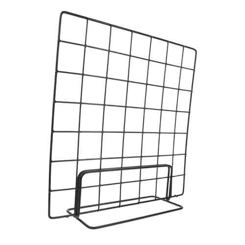 Cabilock 2pcs Versatile Grid Wall Shelf Wire Photo Display Rack Modern Desktop Organizer for Artwork Market Displays