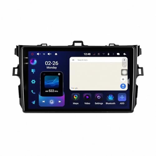 Pantalla Toyota Corolla 2006-2013 que soluciona la falta de música Bluetooth