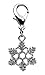 Mirage Pet Products Holiday Lobster Claw Charms/Zipper pulls Snowflake, One Size