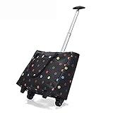  Mov Carrelli a mano Trolley Borsa per la spesa Porta pieghevole Carrello per la spesa Bagagli Borsa per la spesa Rimorchiatore Bagagli Valigia Caffè Fiore Borsa per carrello a doppio sollevamento/Mar