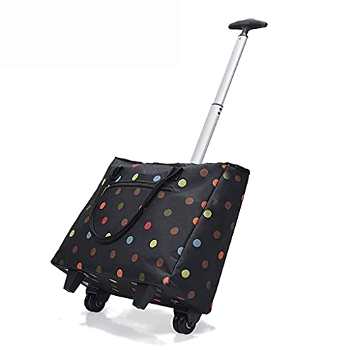 Mov Carrelli a mano Trolley Borsa per la spesa Porta pieghevole Carrello per la spesa Bagagli Borsa per la spesa Rimorchiatore Bagagli Valigia Caffè Fiore Borsa per carrello a doppio sollevamento/Mar
