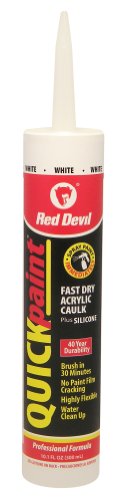 Red Devil 0946 946 Fast Dry Acrylic Caulk, Pack of 1, White