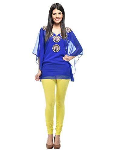 Image of Frenchtrendz Women's Cotton Spandex Stretchable Mid Rise Slim Fit Churidar Leggings Pull On