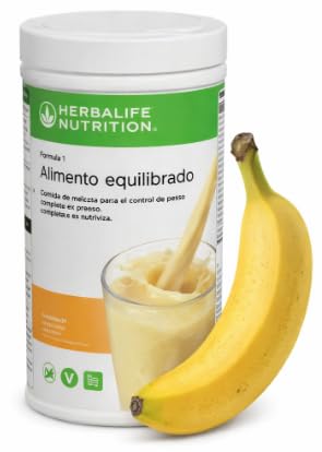HerbalifeNutrition Formula 1 Plátano - Batido Proteinas - Batidos Sustitutivos de Comida para Adelgazar - Alimento Equilibrado Apto para Veganos 550g (550g, Plátano)
