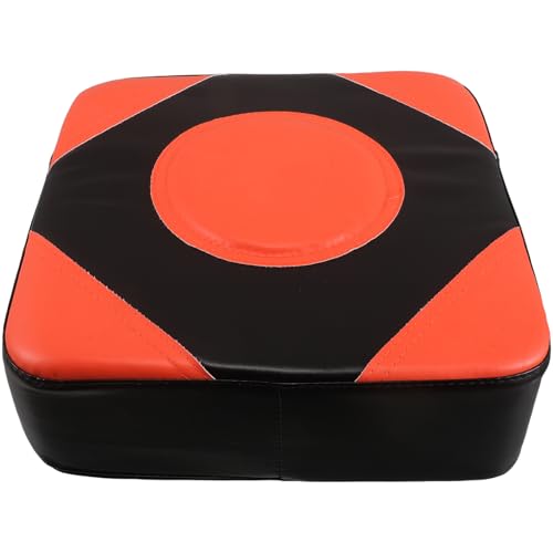 Coussin de boxe mural en polyuréthane noir et orange finition robuste