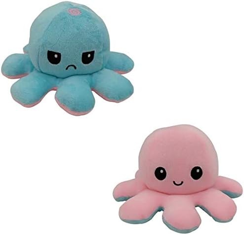 Cute Octopus Plush Toys Double-Sided Flip Octopus Plush Toy Reversible Lovely Octopus Stuffed Animals Doll Creative Toys