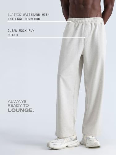 Image of CAVA Wide Leg Joggers for Men | High Waist Lounge Pants, Soft Cotton Terry, Relaxed Fit Sweatpants with Pockets