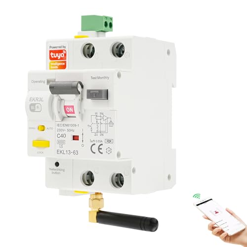 Diferencial auto rearmable wifi Diferencial 40a 30ma Interruptor diferencial rearmable tipo A Protección contra fugas 220V 2P, control TUYA disponible Auto-Modus erhältlich.