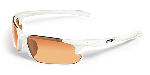Image of Maxx Storm Sunglasses White TR90 Polymer Frame with High Definition Amber Lens