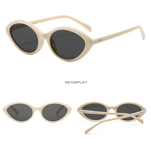Vintage Oval Sunglasses Women Fashion Retro Female Cat Eye Sun Glasses Trendy Designer UV400 Lady Shades Eyewear N452