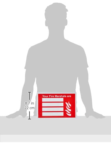 Seco Cartello Adesivo In Vinile "Your Fire Marshals Are & Fire" - 300x200 Mm, Per Ufficio E Ambiente Di Lavoro