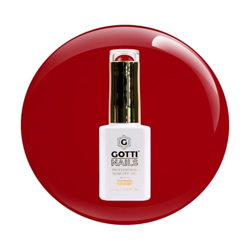 Esmalte en gel rojo Gotti Nails 0.5 Fl Oz para manicura miniatura 1