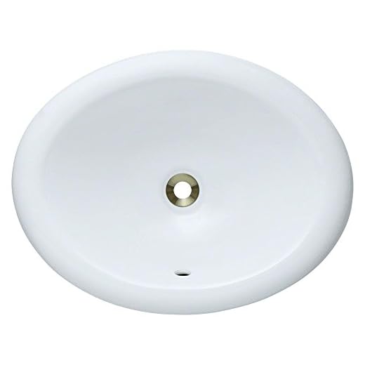 MR Direct o1917-w Sink Overmount Porcelain Bathroom White