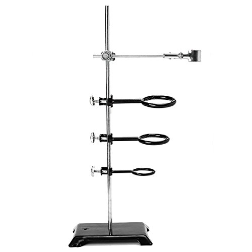 RISHIL WORLD 61cm Lab Supppot Stand Table Base Lift Bracket Flask Condenser Laboratory Ring Clamp Clip Holder