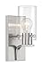 Nuvo 60/7171 Sommerset 1-Light Vanity Fixture with Clear Glass - Brushed Nickel Finish
