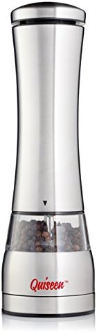Quiseen Electric Stainless Steel Salt or Pepper Mill Grinder